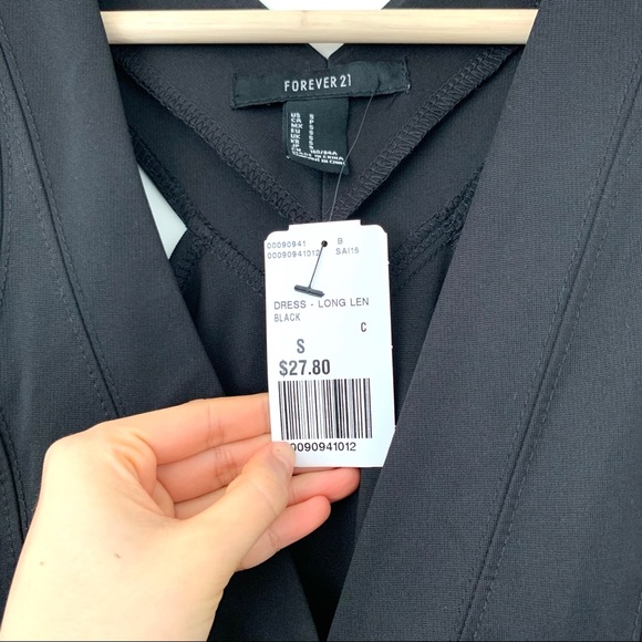 Forever 21 Black Maxi Bandage Chiffon Dress - Picture 3 of 5